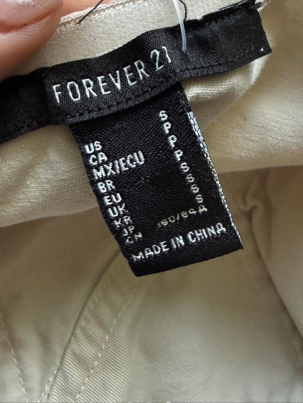 💥Sale💥NWT Forever 21 Strapless Cargo Mini Dress in Beige - Picture 4 of 5